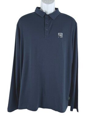 Stio Alpin Lightweight Long Sleeve Polo Shirt Large Blue Wool Blend NWT TP-3884
